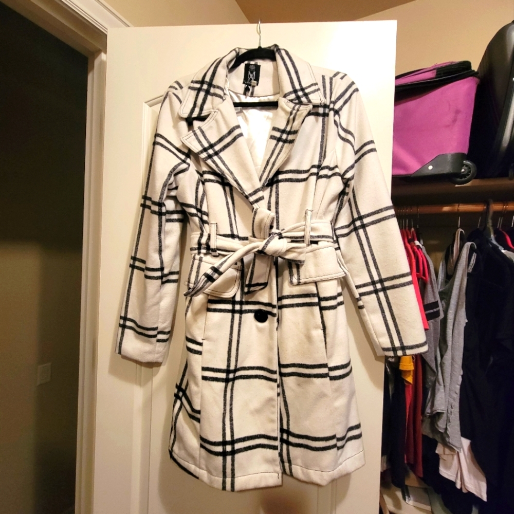 Plaid peacoat